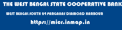 THE WEST BENGAL STATE COOPERATIVE BANK  WEST BENGAL SOUTH 24 PARGANAS DIAMOND HARBOUR   micr code